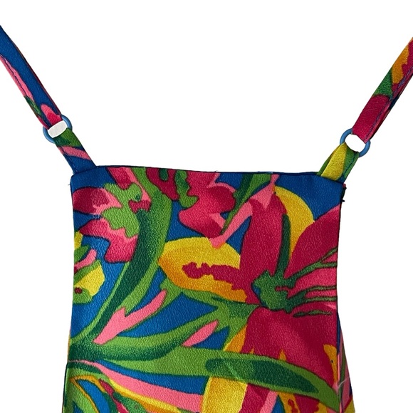 J.Crew Tropical Racer Back Halter Spaghetti straps Racerback Tank - Picture 4 of 7